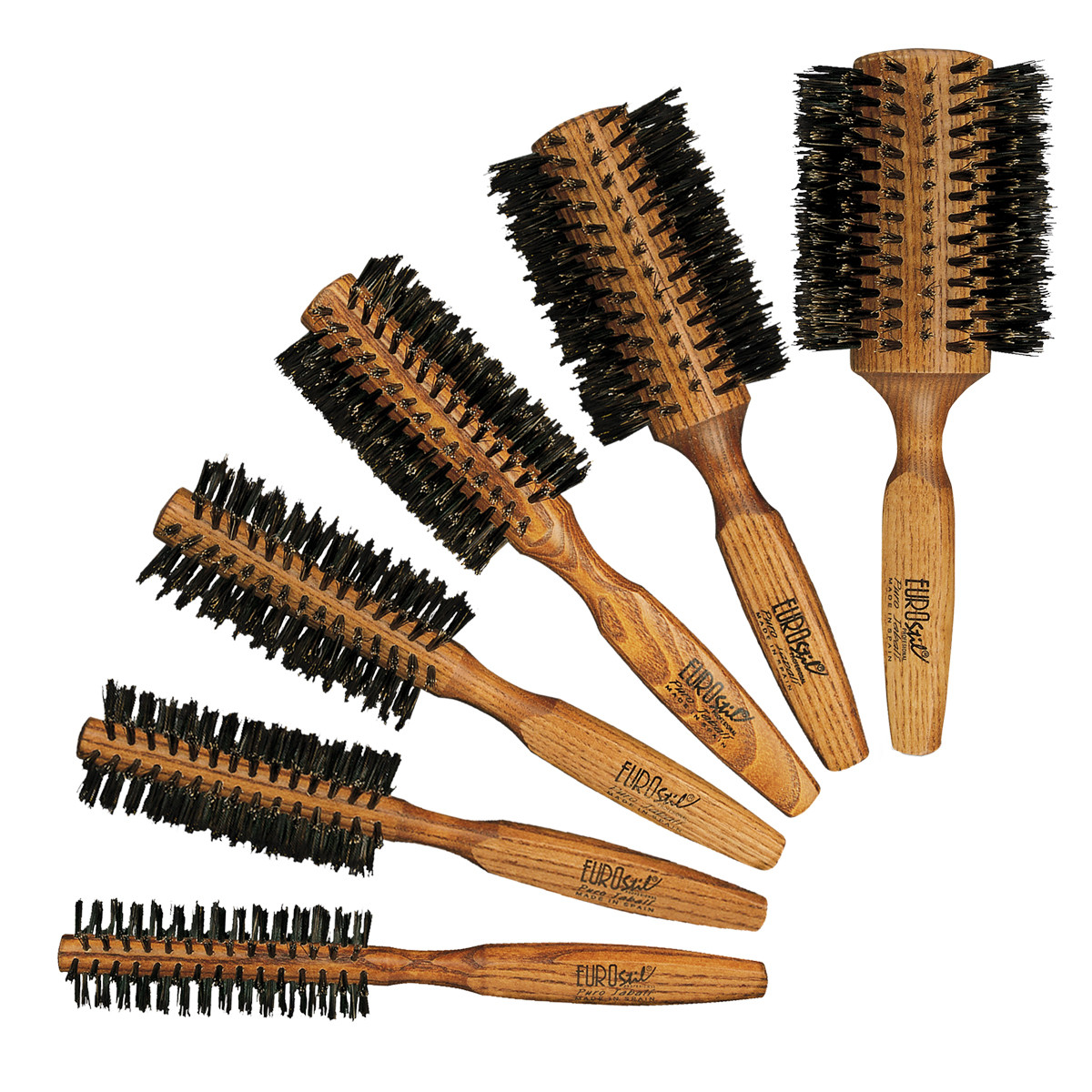 Brosse brushing en bois et poils de sanglier - Eurostil - Gouiran Beauté