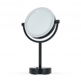 Miroir LED Noir Rond sur Pied GX5