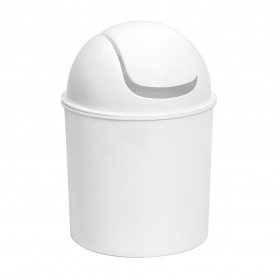 Petite poubelle plastique blanche - 155380
