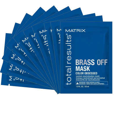Masque Brass Off Boîte 10 sachets de 30ml  - Total Results - Colorés 